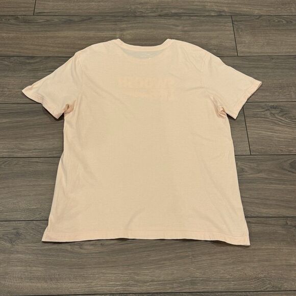 Men’s Nike Graphic T-Shirt Short Sleeve Peach Orange Size Large Swoosh Life - Picture 5 of 5